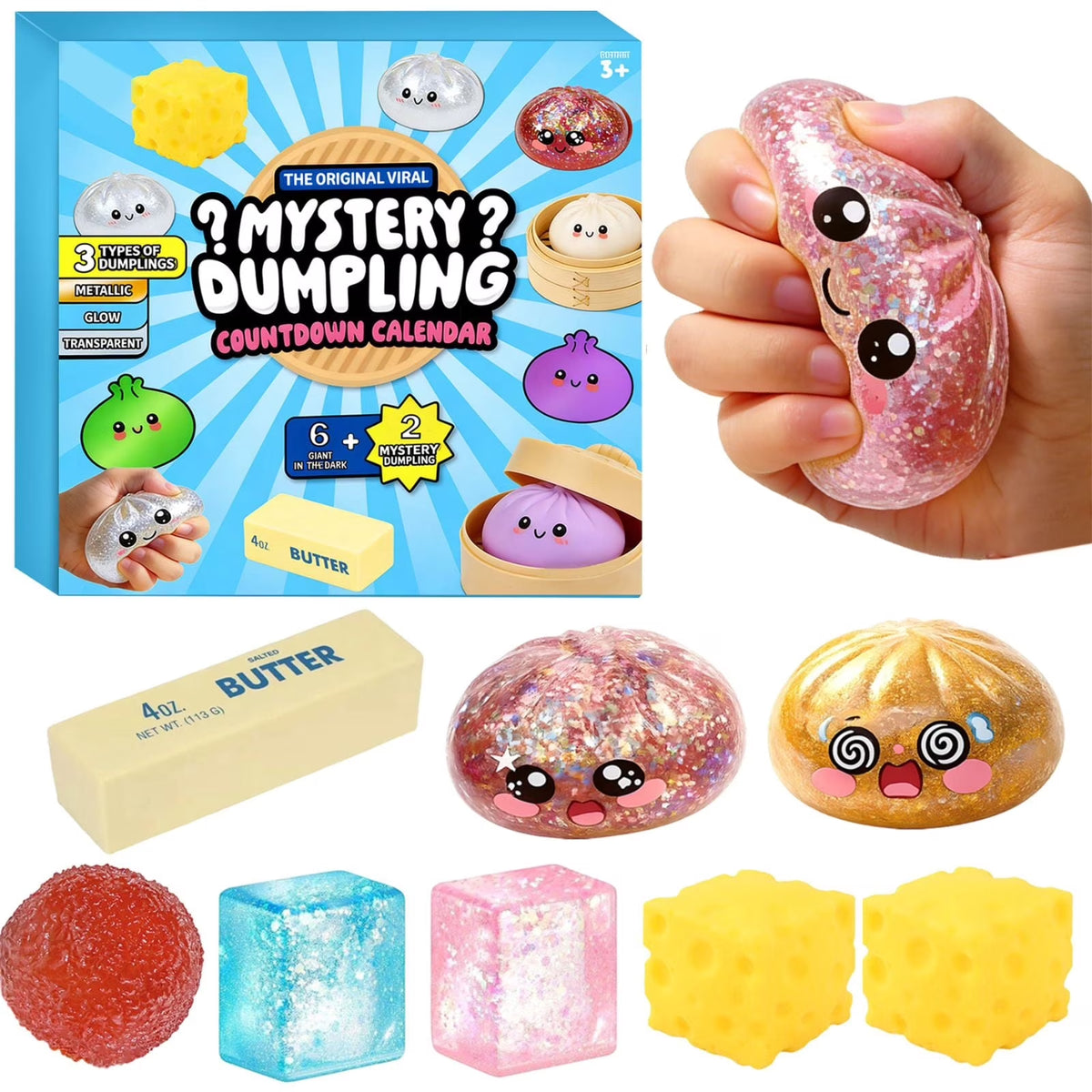 Viral Mystery Dumpling Squishy Set