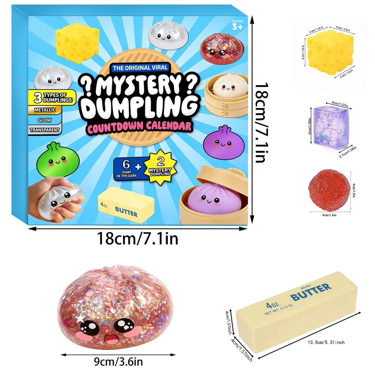 Viral Mystery Dumpling Squishy Set 